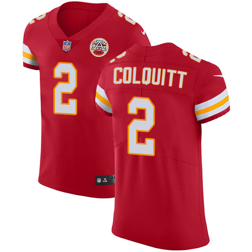 Nike Chiefs #2 Dustin Colquitt Red Team Color Men's Stitched NFL Vapor Untouchable Elite Jersey